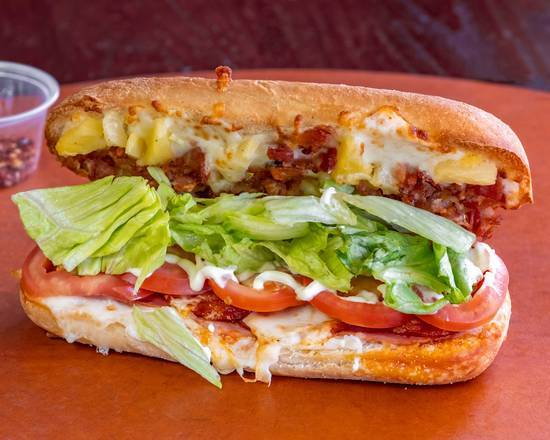 Order Hawaiian Toasted Sub food online from Detroit Pizza Factory store, Battle Ground on bringmethat.com