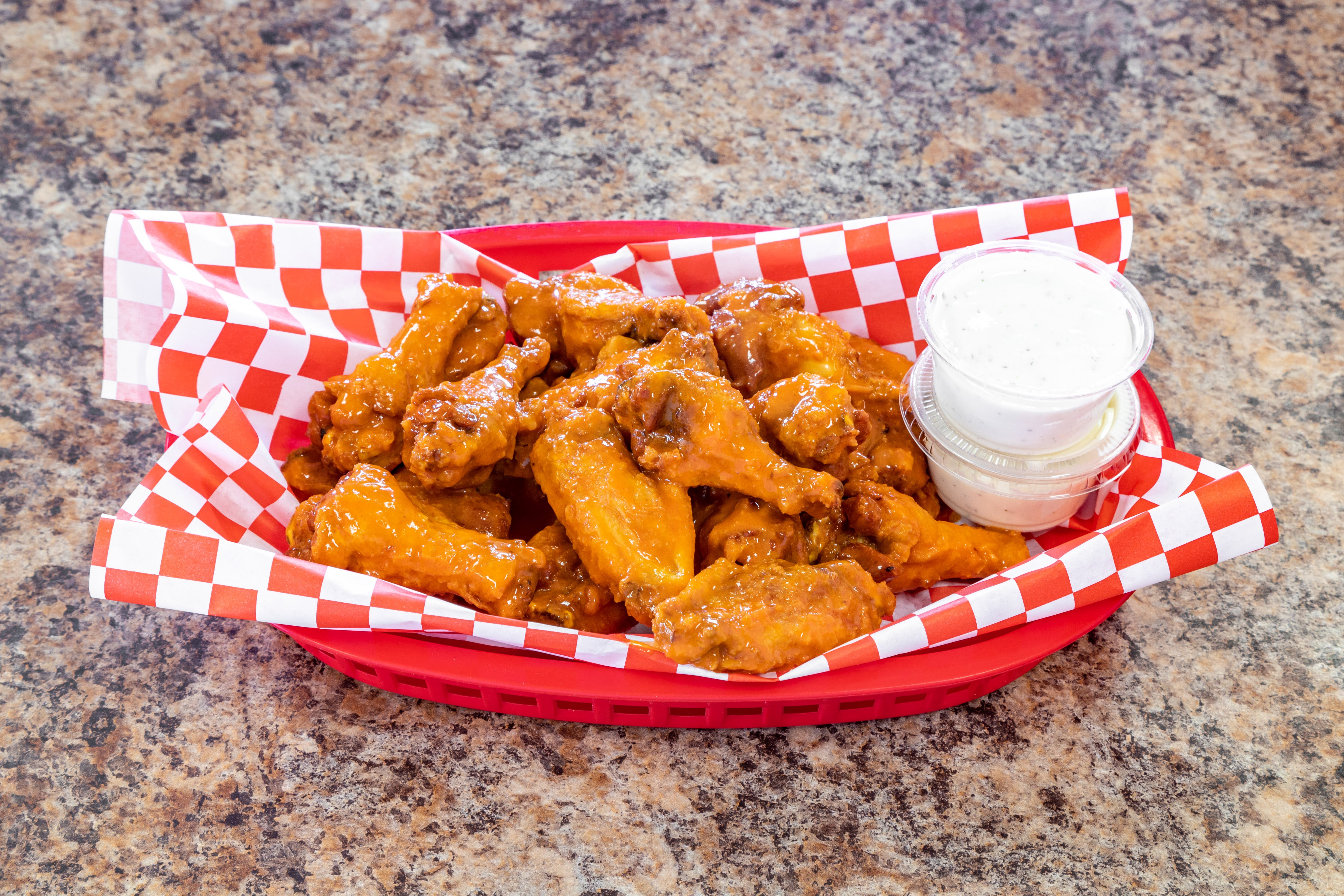 Order Bone In Wings - 10 Pieces food online from Argentos Pizza store, Buckeye on bringmethat.com
