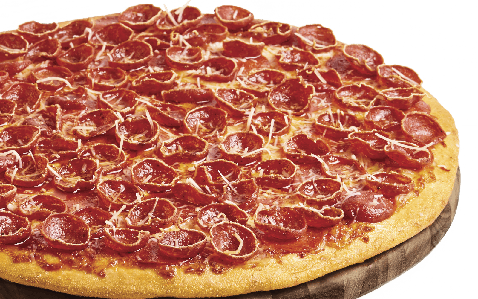 Order Gluten Free Cup & Crisp Pepperoni Duo Pizza - Medium 12" (8 Slices) food online from Pizza Guys store, Lincoln on bringmethat.com