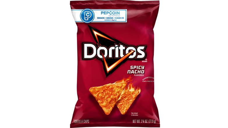 Order Doritos Spicy Nacho Flavored Tortilla Chips food online from Energy Mart 4 store, Brevard on bringmethat.com
