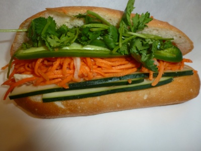 Order 10. Vegetable Sandwich food online from Little Saigon Deli store, San Francisco on bringmethat.com