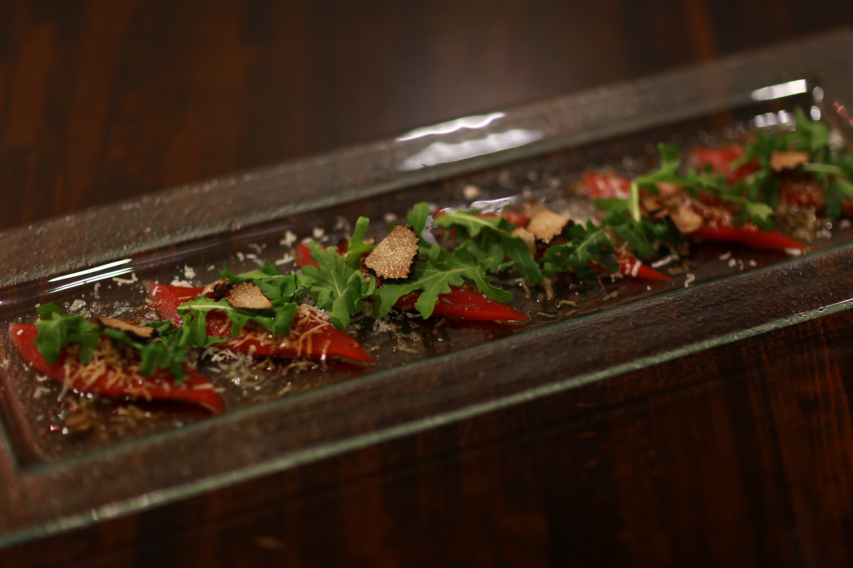 Order Truffle Bluefin Tuna Carpaccio food online from Kanpai Japanese Sushi Bar and Grill store, Los Angeles on bringmethat.com