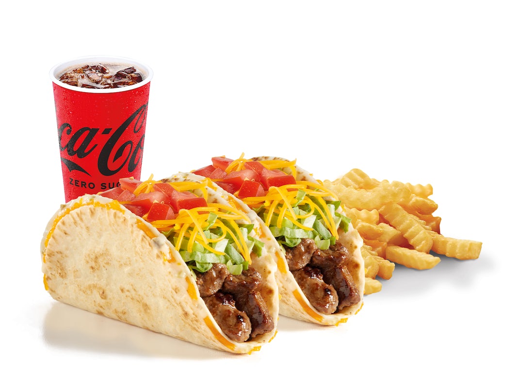 Order 2 Stuffed Quesadilla Tacos Meal food online from Del Taco - Warner Robins store, Centerville on bringmethat.com