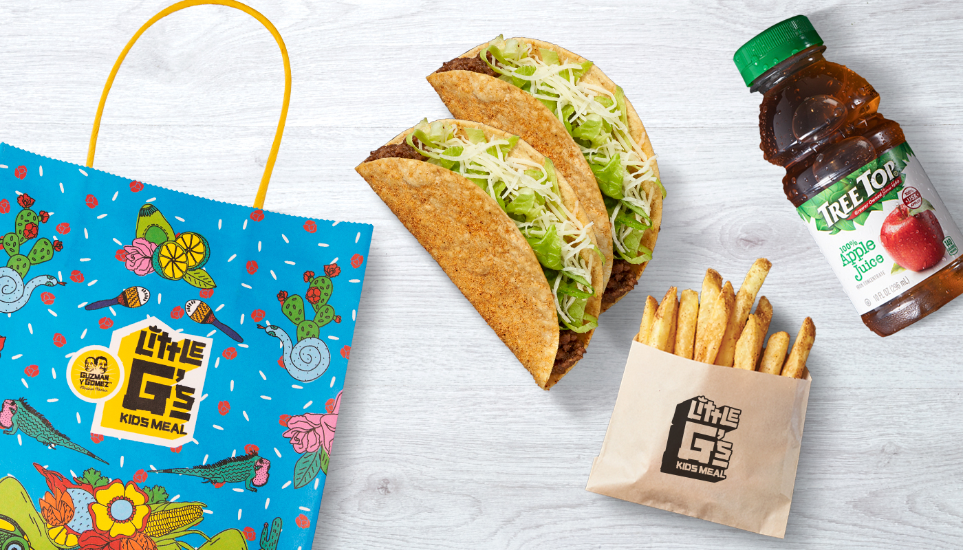 Order Little G Taco x 2 Meal food online from Guzman Y Gomez store, Naperville on bringmethat.com