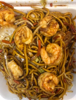 Order N40-Shrimp Lo Mein food online from Lucky Buddha Asian Restaurant store, Goodyear on bringmethat.com