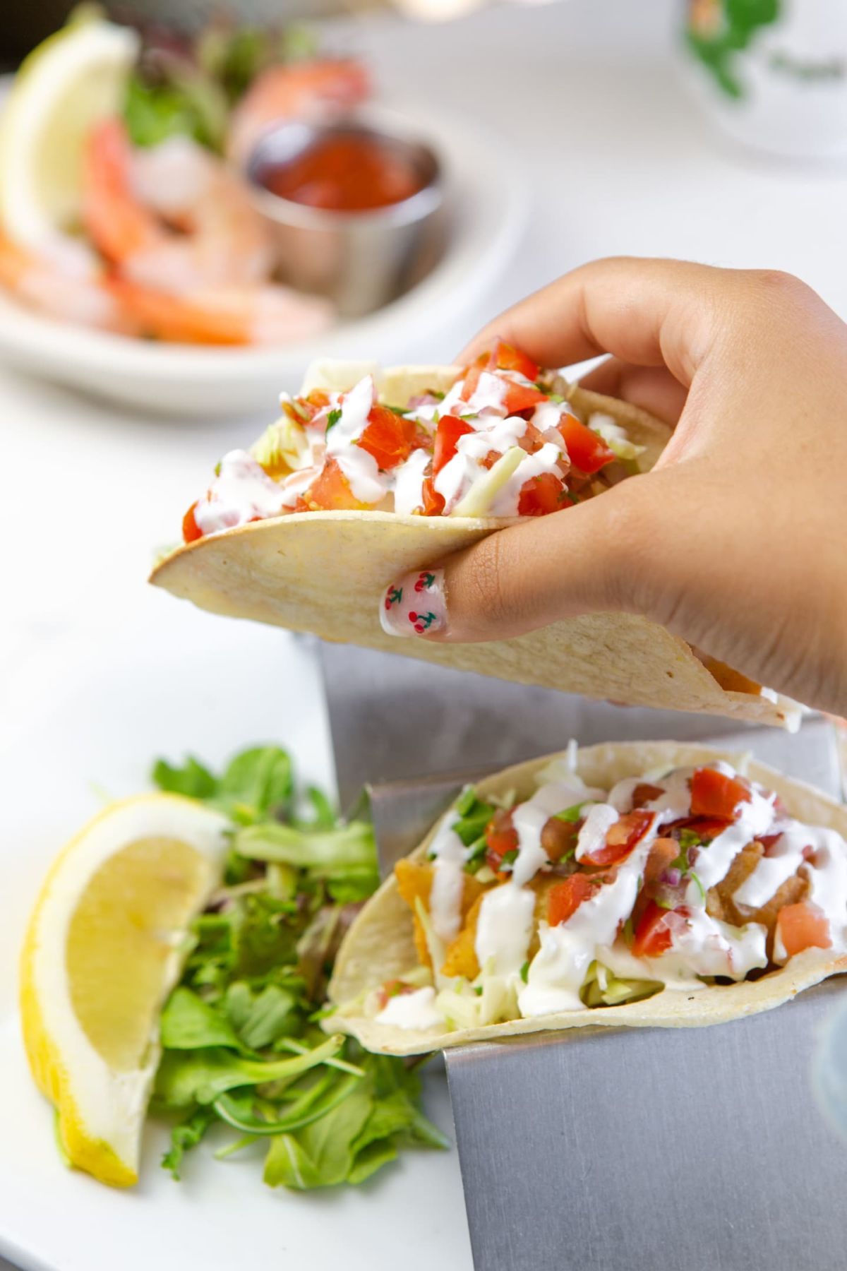 Order Fish Tacos Lunch food online from 190 Main Bar And Restaurants store, Westport on bringmethat.com