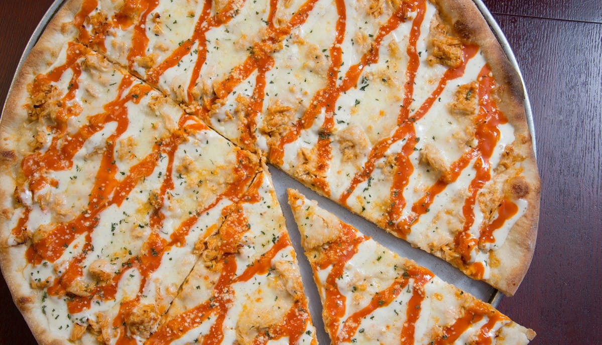 Order Buffalo Chicken Pizza - Small 12'' food online from Dinos Pizza & Pasta store, Bridgeport on bringmethat.com