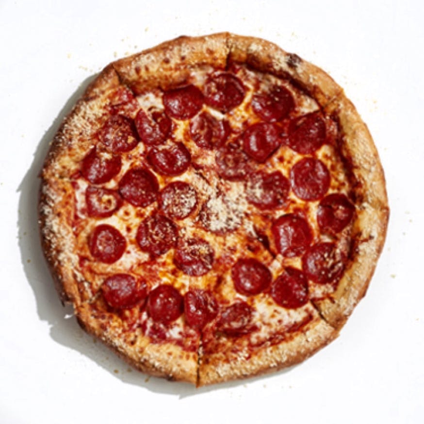 Order Pepperoni Pizza - Small (4 Slices) food online from Mellow Mushroom Pizza Bakers store, Denver on bringmethat.com