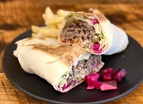 Order Beef Shawarma Sandwich food online from Jerusalem Bakery & Grill store, Roswell on bringmethat.com