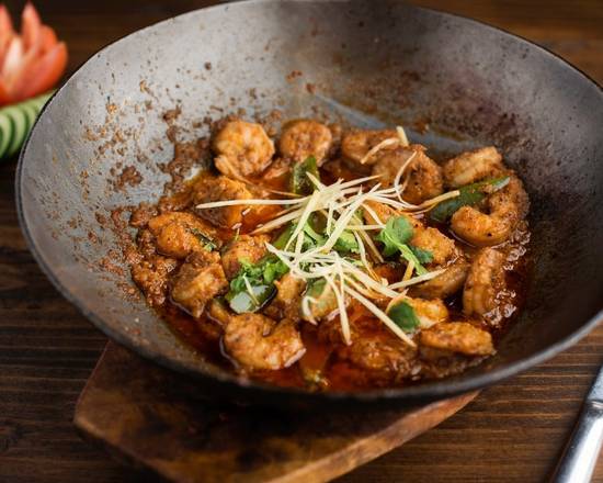 Order Shrimp Peshawari Karahi food online from Aga Restaurant & Catering store, Houston on bringmethat.com