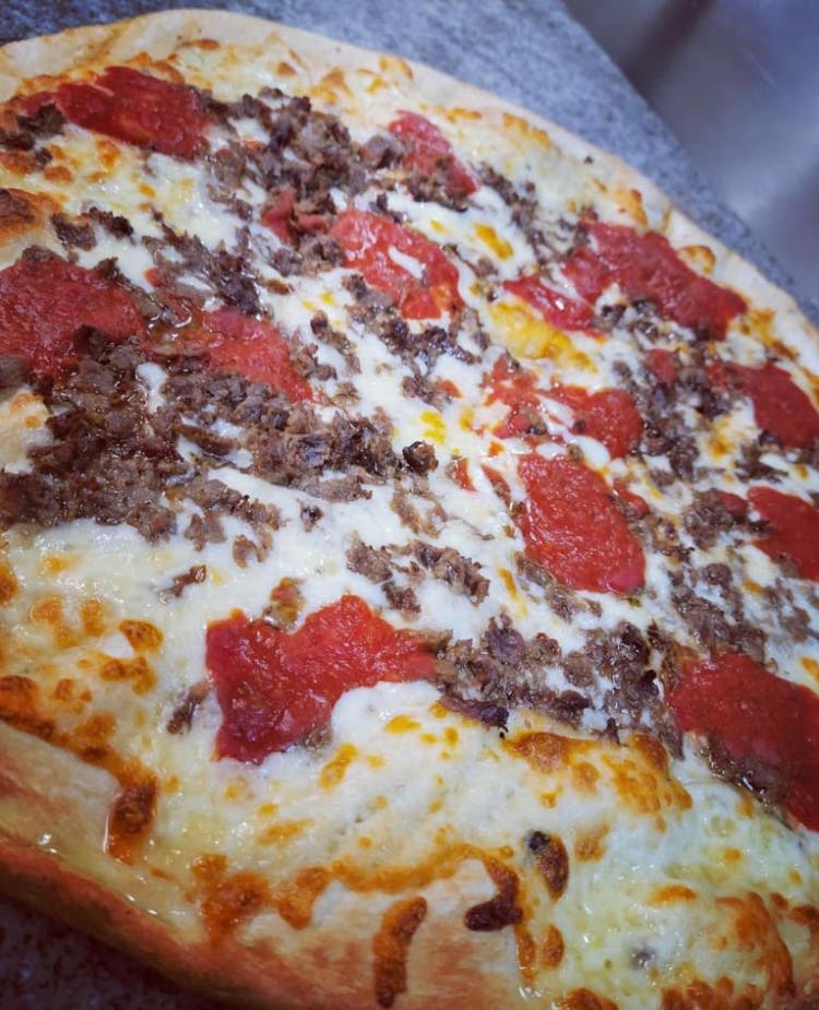 Order Cheese Steak Pizza - Small 12'' food online from Buffalo House store, Philadelphia on bringmethat.com
