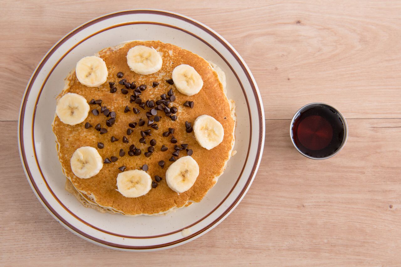 Order Chocolate Chip Pancakes food online from Canter Deli store, Los Angeles on bringmethat.com