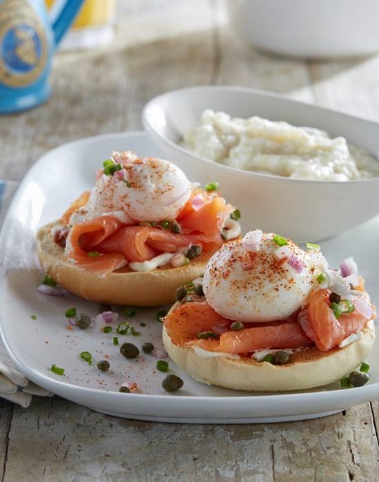 Order Smoked Salmon Benedict food online from Another Broken Egg store, Auburn on bringmethat.com