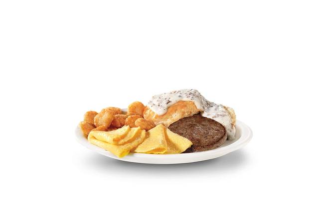 Order Hardee Breakfast Platter® with Sausage food online from Hardee store, Middleton on bringmethat.com