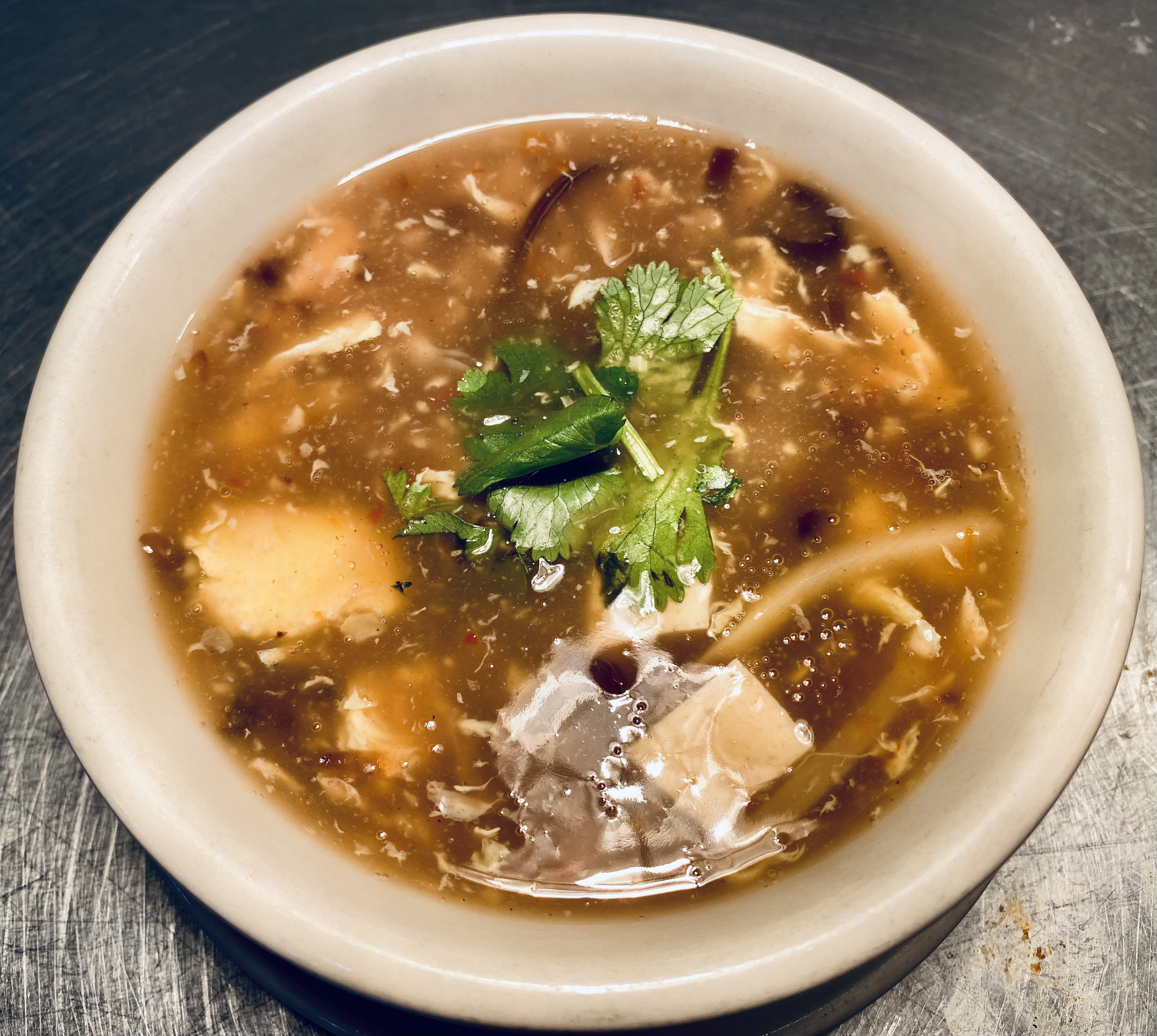 Order Hot & Sour Soup food online from Thai Taste store, Carbondale on bringmethat.com