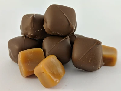 Order Caramels food online from Pulakos Chocolates store, Erie on bringmethat.com