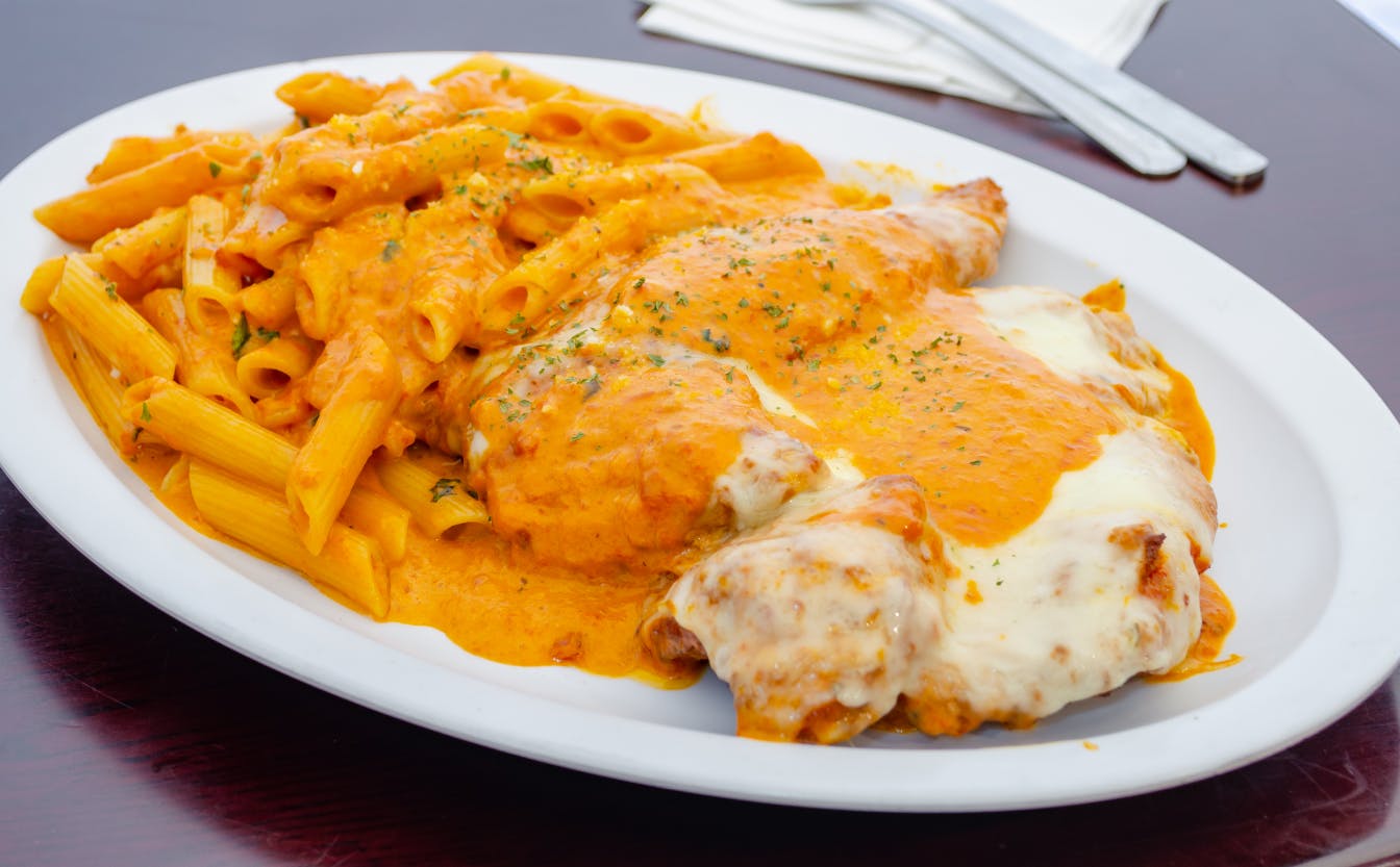 Order Pasta of The Day Lunch - Lunch food online from Mulberry Street Pizza store, Newark on bringmethat.com