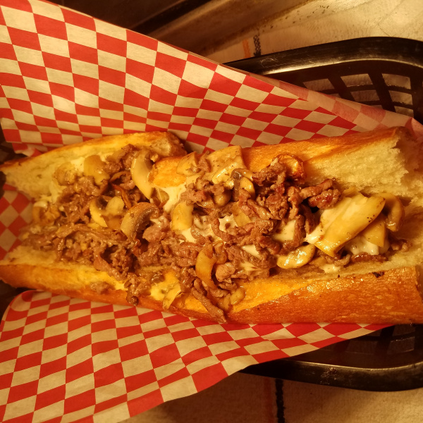 Order Cheese Steak Sandwich food online from V cafe store, San Francisco on bringmethat.com