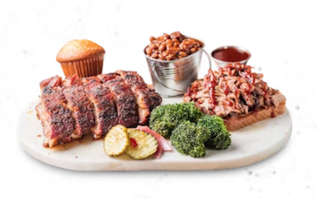 Order 2 MEAT COMBO food online from Famous Dave store, Alexandria on bringmethat.com