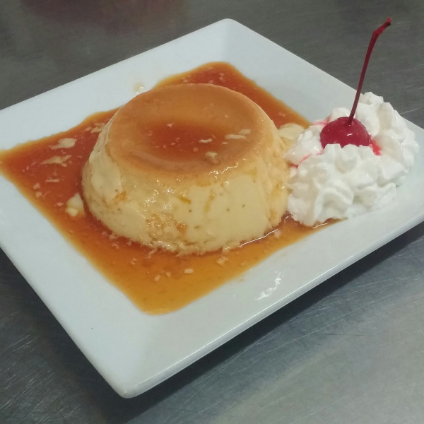 Order Flan food online from Lino's Mexican Cuisine store, Bakersfield on bringmethat.com