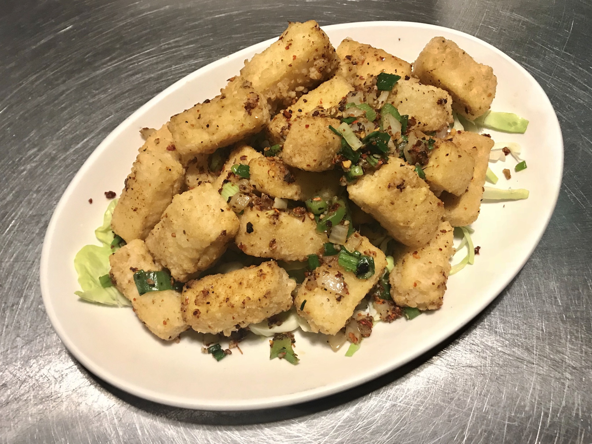 Order Salt and Pepper Tofu food online from Genghis Khan Restaurant store, Seattle on bringmethat.com