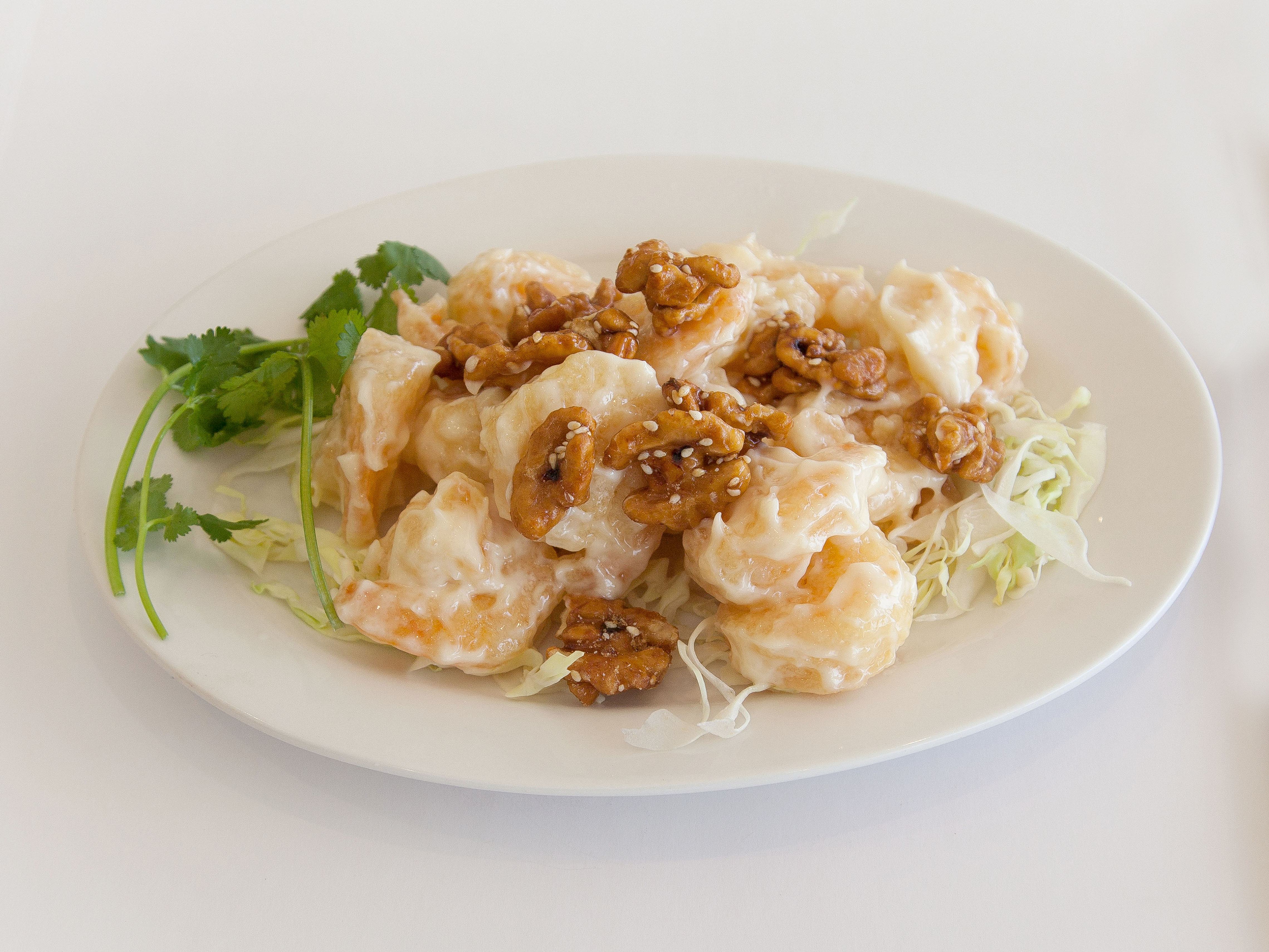 Order 191. Honey Glazed Walnut Shrimp 琥 珀 核 桃 虾 仁 food online from Fortune House store, Los Angeles on bringmethat.com