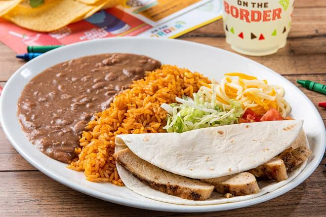 Order Kids Grilled Chicken Soft Taco food online from On The Border Mexican Grill store, Paramus on bringmethat.com