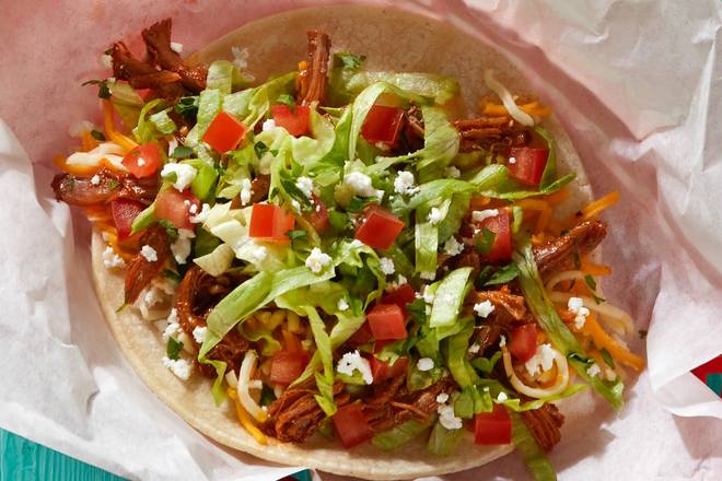 Order Shredded Brisket Taco food online from Fuzzy's Taco Shop store, College Station on bringmethat.com