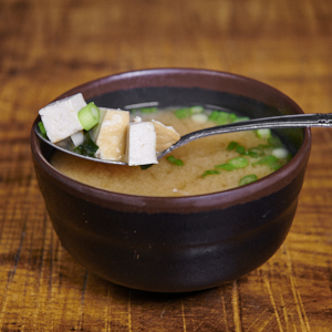 Order Side of Miso Soup food online from Rotiss-A-Q store, Mount Kisco on bringmethat.com