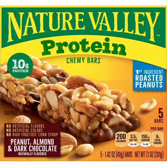 Order Nature Valley Protein Chewy Bars Peanut, Almond, & Dark Chocolate, 7.1 OZ food online from Cvs store, SARATOGA on bringmethat.com