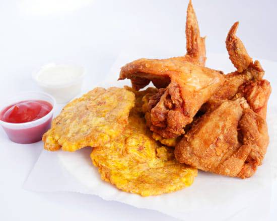 Order Chicken Wings with fries  food online from Kennedy Chicken & Pizza Hallal-Fayette St. store, Perth Amboy on bringmethat.com