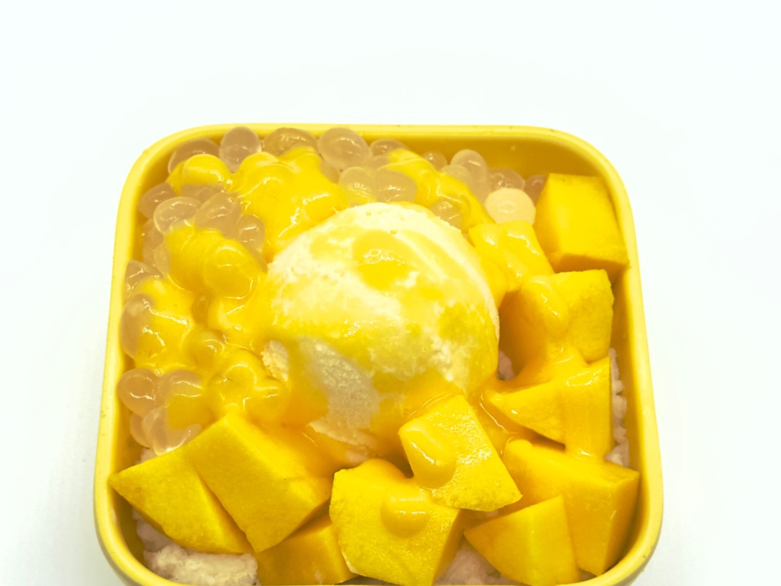 Order V10. Mango Crystals Boba & Vanilla Ice Cream food online from Sweethoney Dessert store, Garden Grove on bringmethat.com