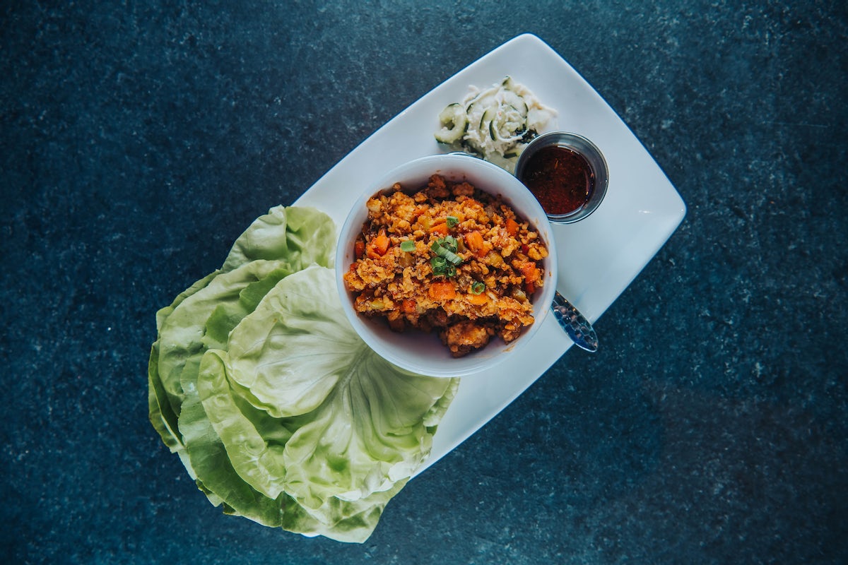 Order Chicken and Shrimp Lettuce Wraps  food online from Kona Grill store, Minnetonka on bringmethat.com