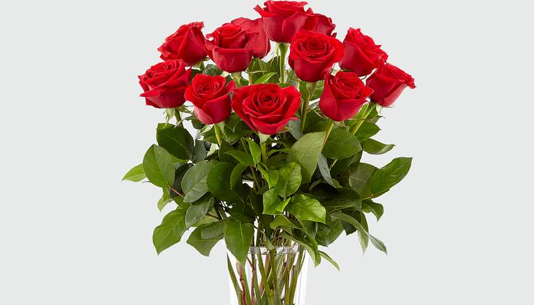 Order Dozen Red Rose Arrangement food online from Proflowers store, Sonoma on bringmethat.com