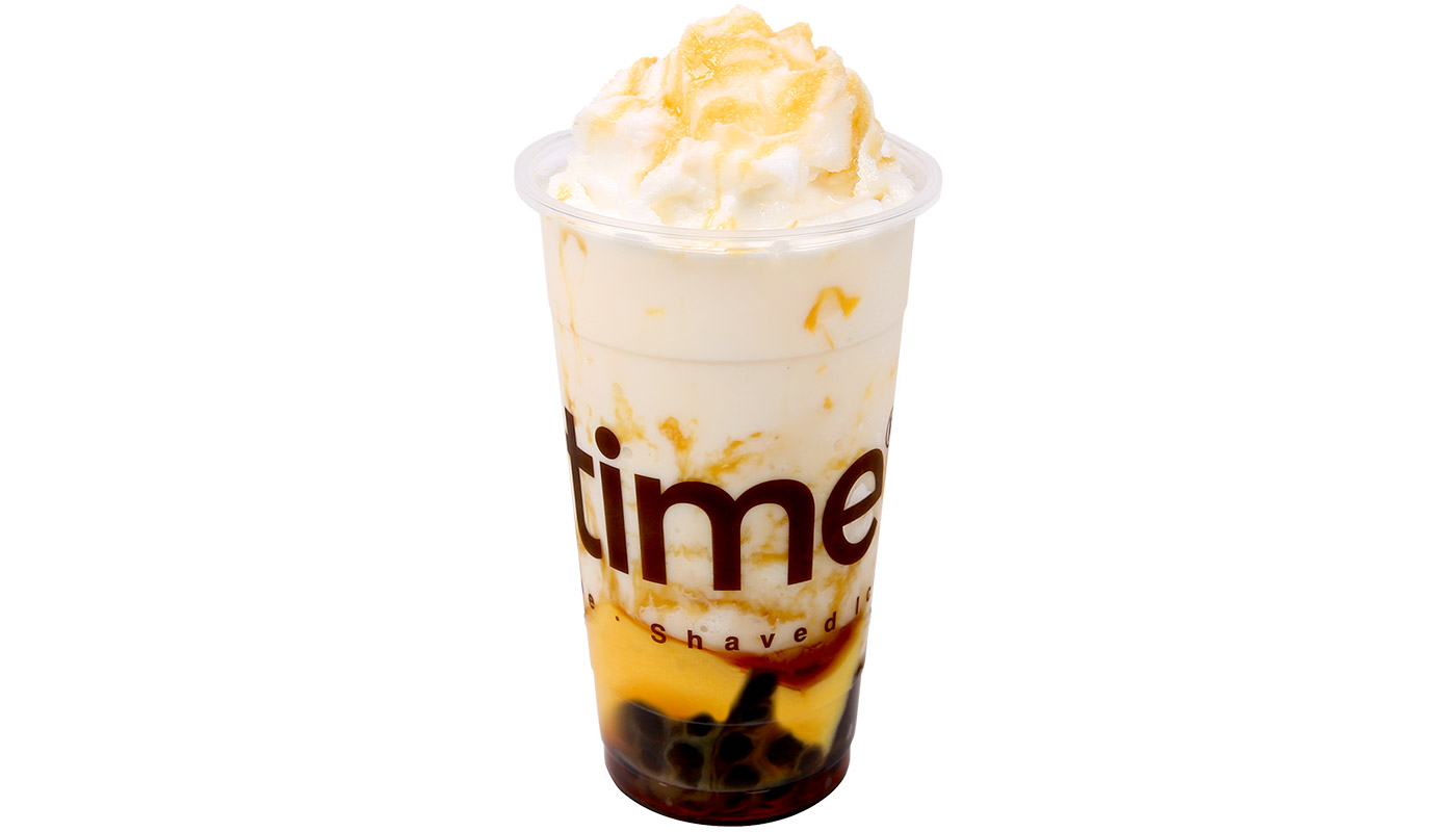 Order #4. Frosty Milk with Caramel, Pudding and Honey Boba food online from Boba Time store, Rowland Heights on bringmethat.com