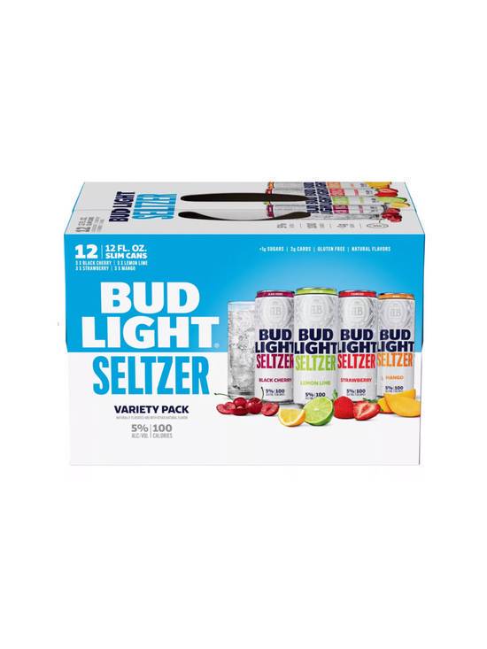 Order Bud Light Seltzer Variety Pack 12 OZ 12pk Can  (4.2 % ABV) food online from Chevron Extramile store, Brea on bringmethat.com