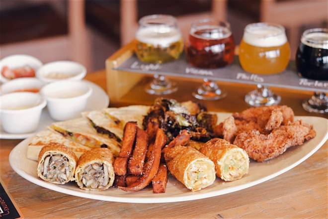 Order Appetizer Sampler food online from Iron Hill Brewery & Restaurant store, Greenville on bringmethat.com