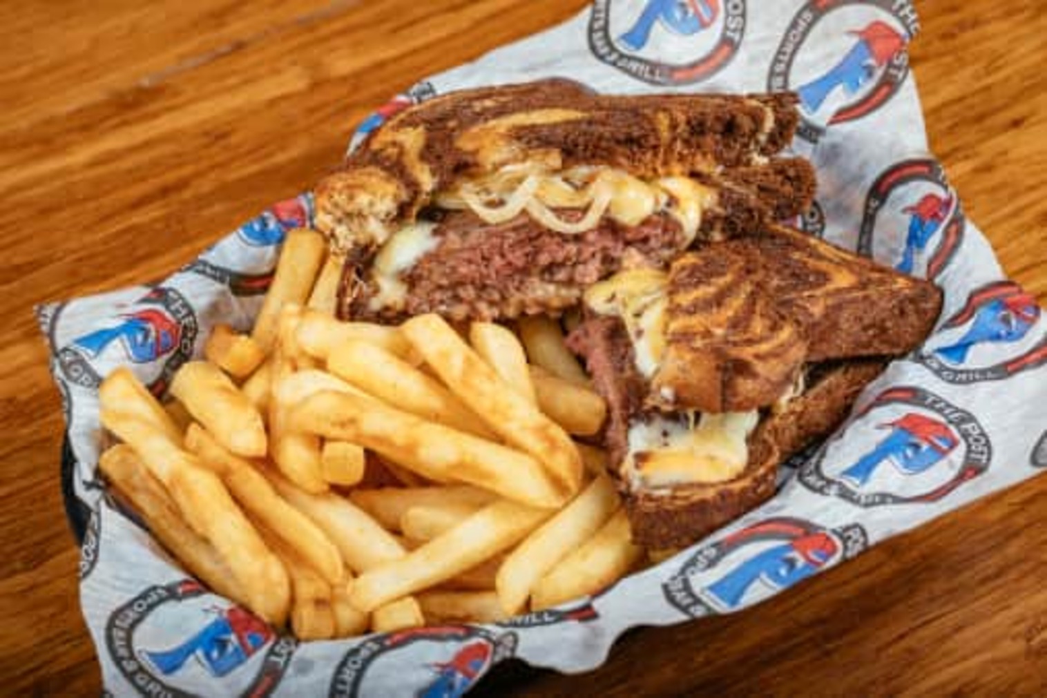 Order Patty Melt food online from The Post Sports Bar & Grill store, Maplewood on bringmethat.com