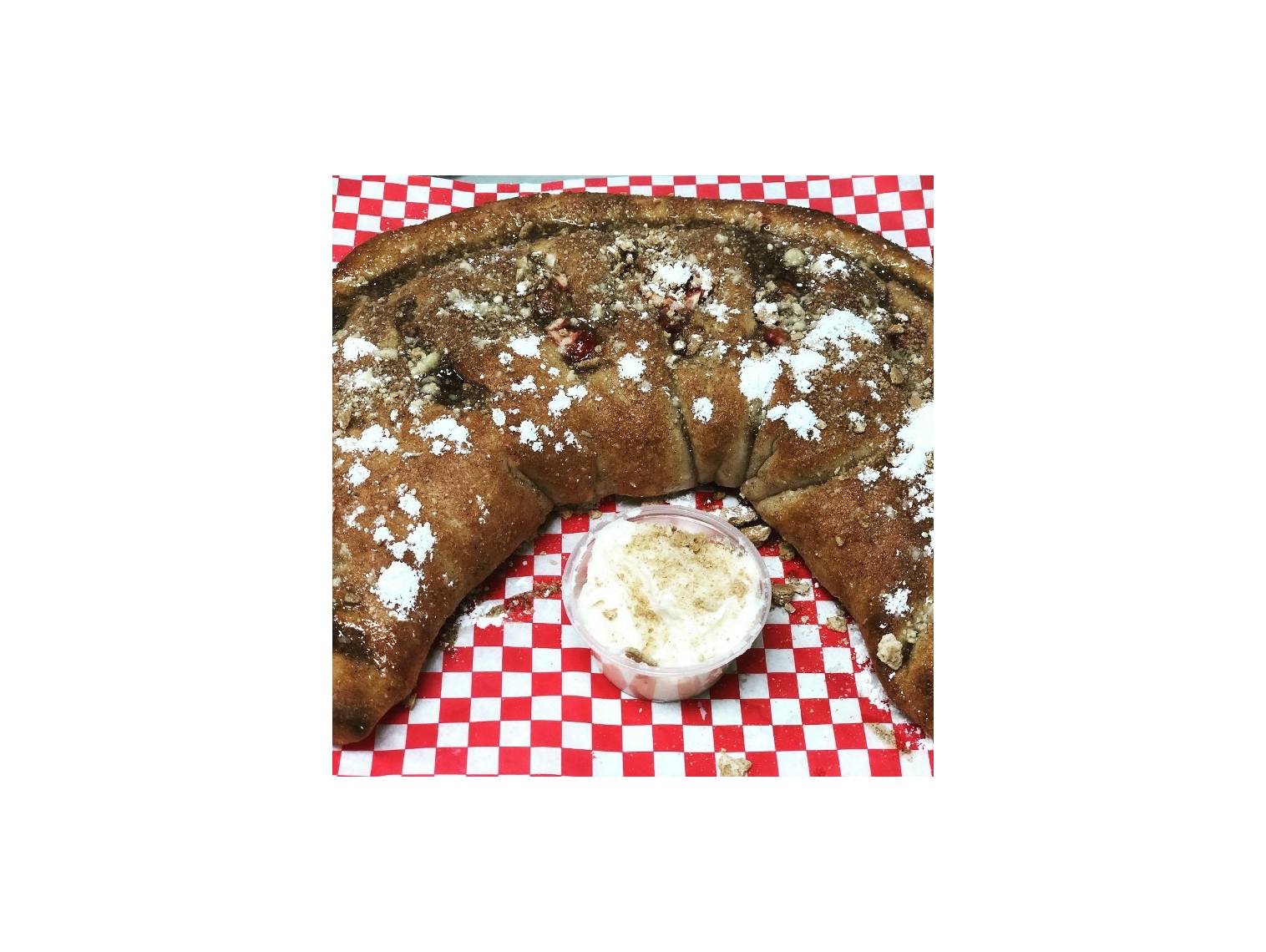 Order Cherry Pie Calzone food online from The Pizza Cutters store, Syracuse on bringmethat.com