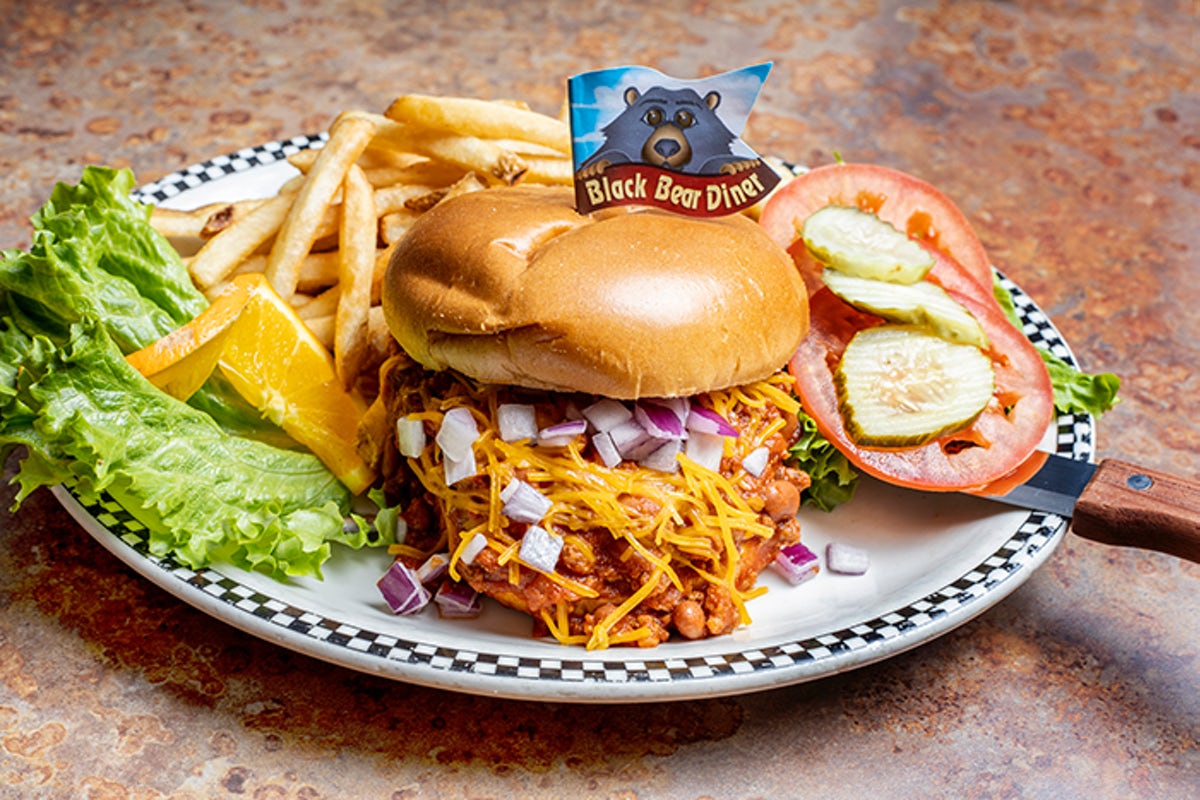Order Chili Cheddar Cheeseburger food online from Black Bear Diner store, Colorado Springs on bringmethat.com
