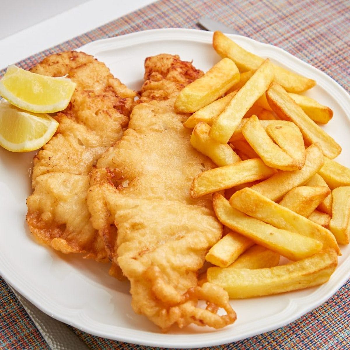 Order Fish Chips - 1/2 lb. food online from Positanos store, Chicago on bringmethat.com
