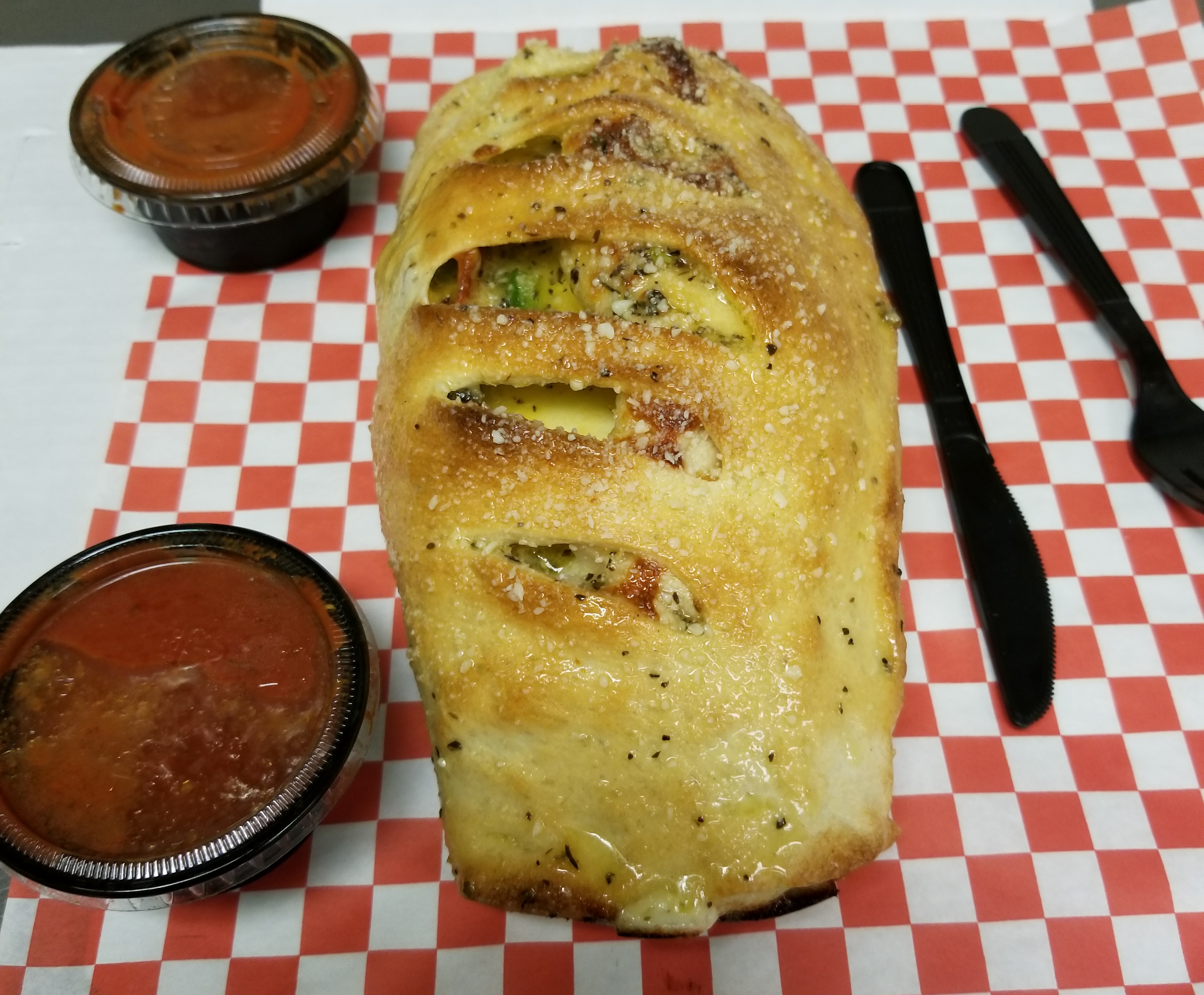 Order Italian Sausage Calzone Wrap food online from Papa Ray's Pizza & Wings store, Carol Stream on bringmethat.com