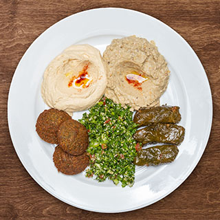 Order 12. Vegetarian Platter Plate food online from The Green Olive store, Camarillo on bringmethat.com