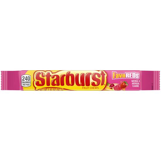 Order Starburst FaveREDs Fruit Chews Candy Single Pack (2.07 oz) food online from Rite Aid store, Yamhill County on bringmethat.com