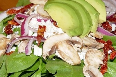 Order Spinach Salad food online from Leaning Tower Pizza & Pasta store, Sherman Oaks on bringmethat.com