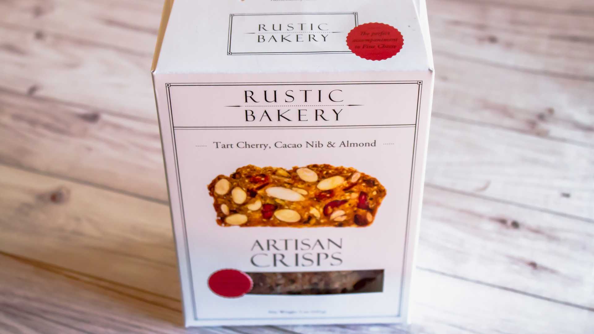 Order Tart Cherry, Cacao Nib, and Almond Artisan Crisps food online from Rustic Bakery store, Novato on bringmethat.com