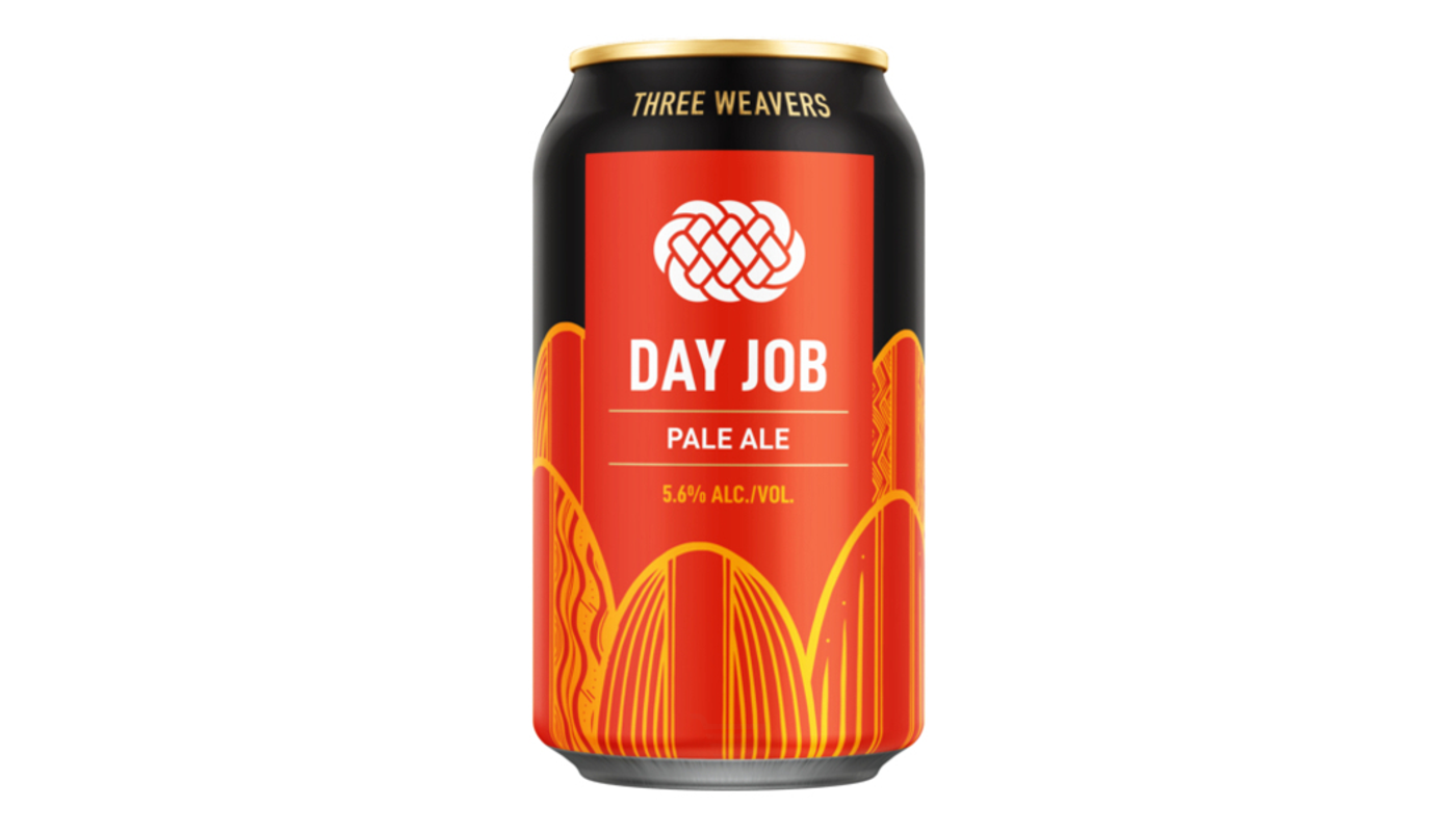 Order Three Weavers Day Job Pale Ale 6 Pack 12 oz Cans 5.6% ABV food online from Robert Market store, Los Angeles on bringmethat.com