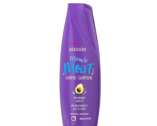 Order Aussie Miracle Moist Shampoo (360ml) food online from Trio Pharmacy store, Columbus on bringmethat.com