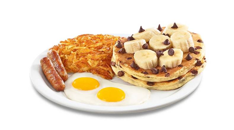 Order Choconana Pancake Breakfast  food online from The Burger Den store, New Caney on bringmethat.com