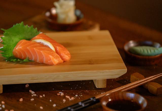 Order Salmon Sashimi (Sake) (2 pcs) food online from Wabi-Sabi Sushi Bar & Restaurant store, Seattle on bringmethat.com